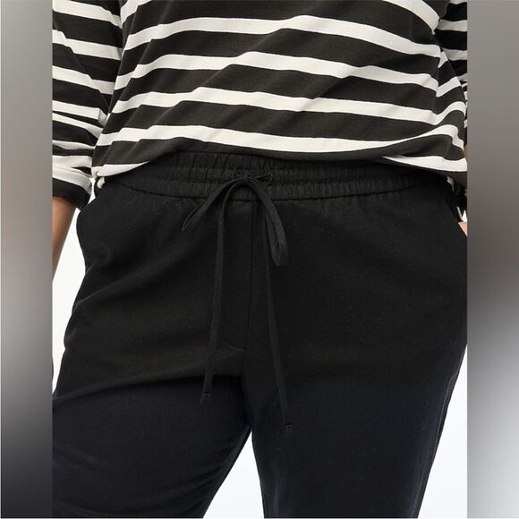 J Crew Factory NWT Linen Cotton Blend Drawstring Pants Size 6T in Black - Picture 5 of 9